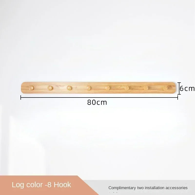 Multifunctional Coat Racks Wall Hook Wall Clothes Hanger Nordic Wooden Hook Door Back Room Entrance Hook Wall Shelving Coat Rack