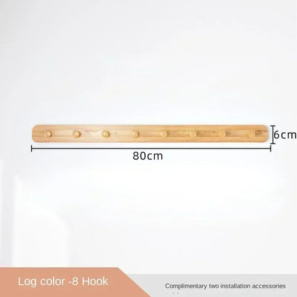 Multifunctional Coat Racks Wall Hook Wall Clothes Hanger Nordic Wooden Hook Door Back Room Entrance Hook Wall Shelving Coat Rack