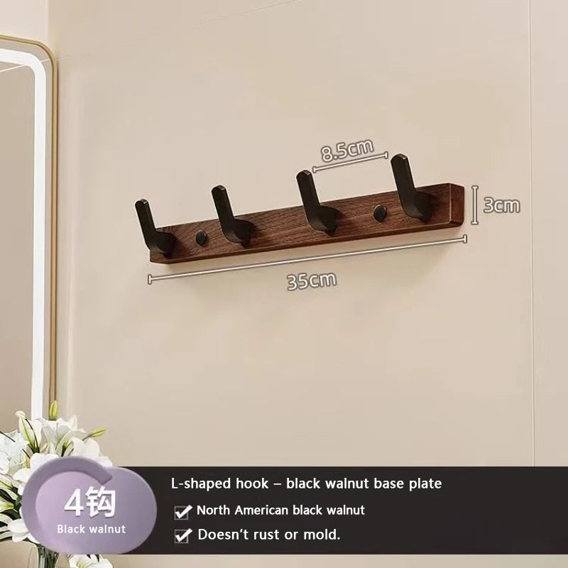 Coat Rack Wall Mount Wooden Wall Hooks Wall Hooks for Coats Entryway Bathroom Clothes Hooks for Hanging Heavy Duty Decorative