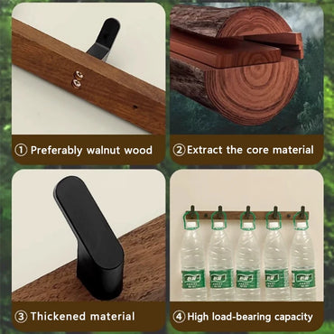 Coat Rack Wall Mount Wooden Wall Hooks Wall Hooks for Coats Entryway Bathroom Clothes Hooks for Hanging Heavy Duty Decorative