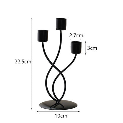 Metal Candle Holder Elegant Vintage Candlestick Holder Table Centerpiece for Mantel Living Room Anniversary Festival Banquet