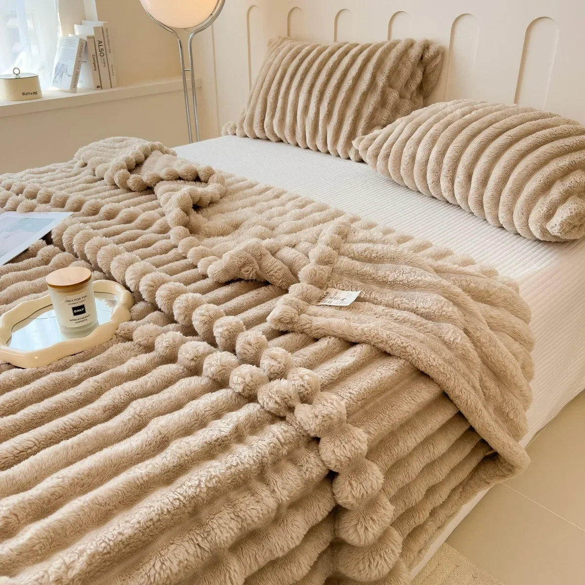 thickened striped blanket