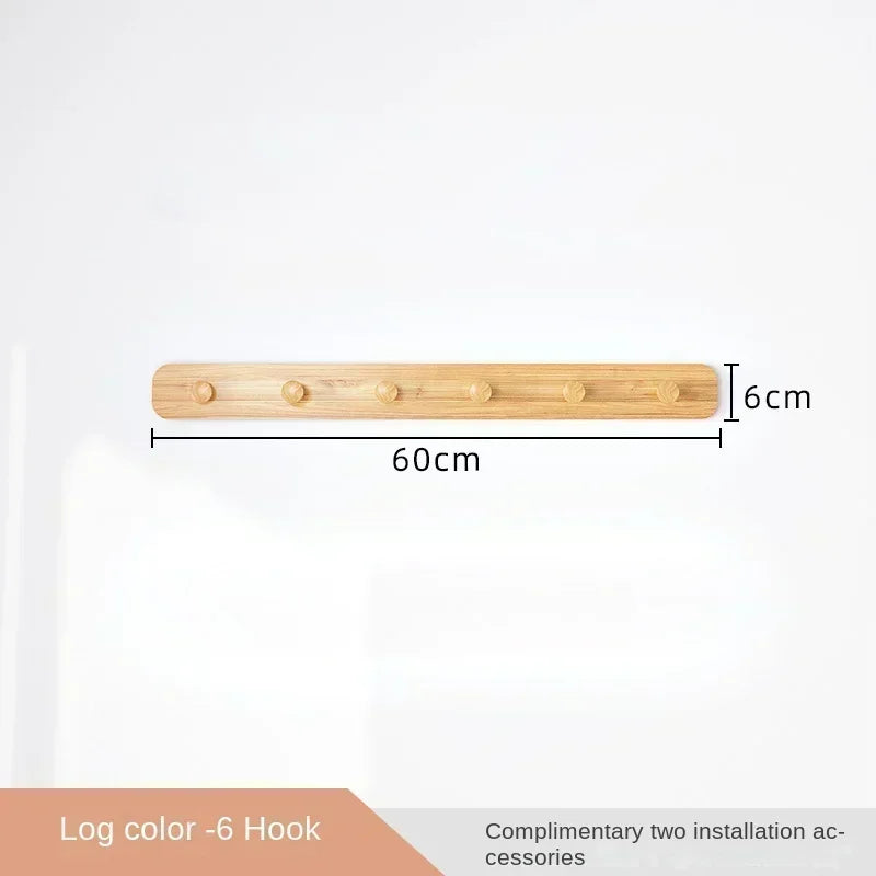 Multifunctional Coat Racks Wall Hook Wall Clothes Hanger Nordic Wooden Hook Door Back Room Entrance Hook Wall Shelving Coat Rack