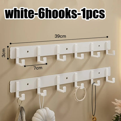Household Wall Coat Rack Black Hooks For Hangging Clothes Towel Hanger Bathroom Robe Hook Heavy Duty Kitchen Accessories