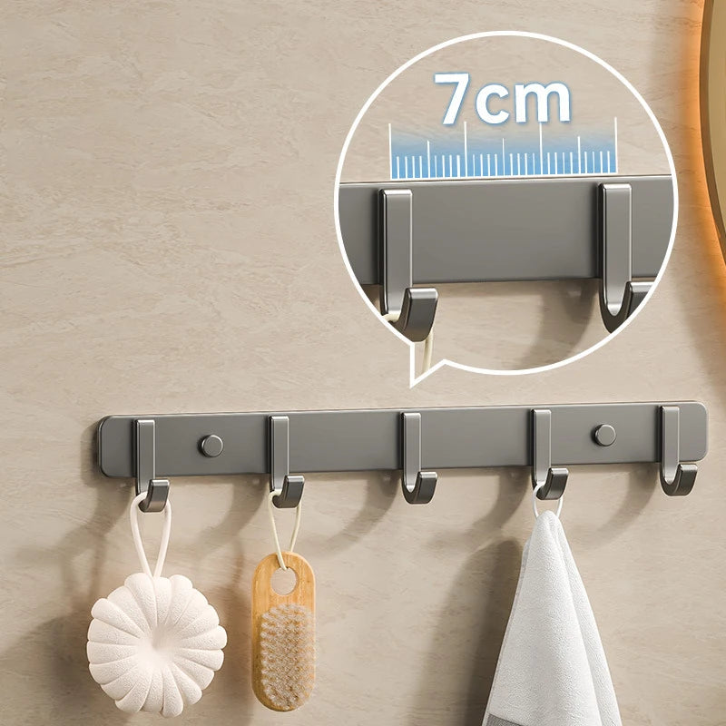 Coat Rack Wall Mount Hooks Space Aluminum Organizer Wall Mounted Entryway & Bathroom Hanger for Beach Towels,Coats,Purses,Bags