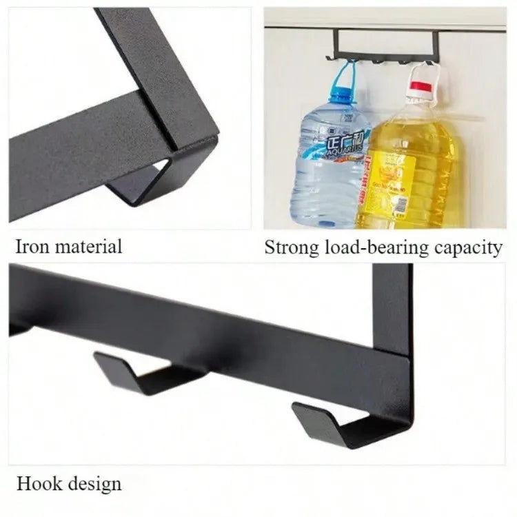 Over The Door 5 Hook Hanger Rack for Coat Hat Towel Bathroom Kitchen Organizer