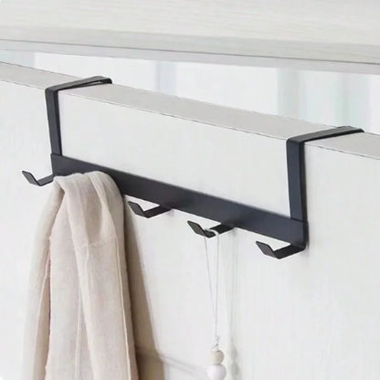 Over The Door 5 Hook Hanger Rack for Coat Hat Towel Bathroom Kitchen Organizer