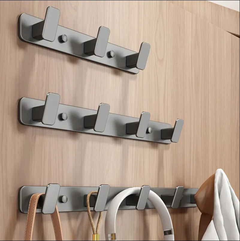 Coat Hook Wall Rack Hanger - Black Coat Rack with Hooks Wall Hooks for Hanging Hat Key Bag Towel Wall Mount Coat Rack
