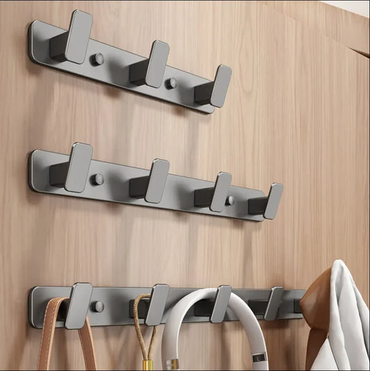 Coat Hook Wall Rack Hanger - Black Coat Rack with Hooks Wall Hooks for Hanging Hat Key Bag Towel Wall Mount Coat Rack