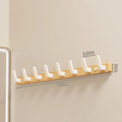 Walnut Coat Rack Solid Wood Hooks Key Bag Extended Storage Hanger for Entrance Door Hallway Wall Decor Furniture clothing rack