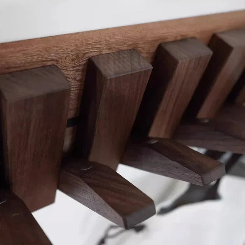 Coat Rack Hook Nordic Walnut Wall Clothes Racks Furniture for Home Dressing Rooms Piano Keys Coat Shelves Dress Hanger Room