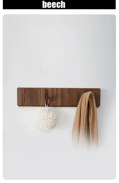 Coat Rack Hook Nordic Walnut Wall Clothes Racks Furniture for Home Dressing Rooms Piano Keys Coat Shelves Dress Hanger Room